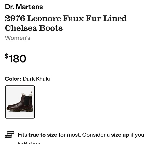 Dr. Martens 2976 Leonore Faux Fur Lined Chelsea Boots - Picture 2 of 8